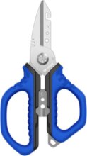 Mustad 6.5", Scissors, 420 Stainless Steel, Fine Polished Blue
