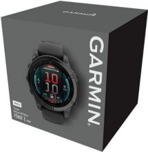 Garmin fenix E 47mm sötétszürke acél, fekete szilikon szíjjal (ED)