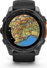 Garmin fenix 8 51mm AMOLED, sötétszürke, fekete szilikon szíjjal (ED)