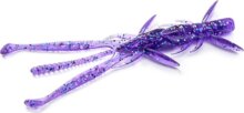 FISHUP Shrimp 3.6" (7pcs.), #060 - Dark Violet/Peacock & Silver
