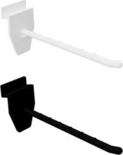 Display Hook - Slatwall Single Prong Black Plastic -110mm