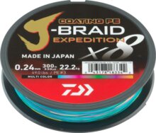 Daiwa J-Braid Expedition X8 multi-color, 0.10mm, 6.90kg, 300m