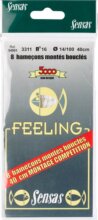 Sensas Előkötött horog Feeling 3311 Nickel 40cm 12/0,18 8db