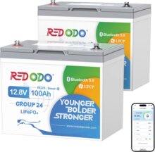 Redodo LiFePO4 12V 100Ah 1,28kWh Group24 BlueTooth akkumulátor