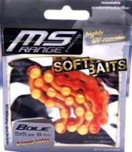 MS RANGE Easy Hook Boilie Fluo RC red-chartreuse/Fluo piros narancssárga UV/gumi wafter 8mm