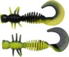 Berkley PowerBait PWRBT PWR Curly 55mm Black/Snsne Ylw gumihal