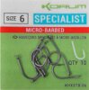 Korum XPERT SPECIALIST MICRO BARBED HOOKS - SIZE 10
