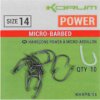 Korum XPERT POWER MICRO BARBED HOOKS - SIZE 12