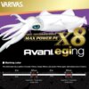 Varivas Avani Eging Max Power Pe X8 150m #0.8 16.7lbs White Orange Marking