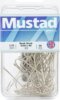 Mustad Long Shank Beak 1/0 Nickel 25db/cs