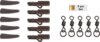 ANACONDA 360° Flex Ring Swivel Saftey Clip Kit Brown 5db
