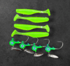 Alpha Tackle Paddleworm Flou Green 10g jig / 7cm / 1db