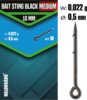 Haldorádó Bait Sting Black Fekete csalitüske MEDIUM 10 mm