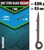 Haldorádó Bait Sting Black Fekete csalitüske MEDIUM 7 mm