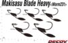 Offset Horog Súlyozott Decoy Worm 231S Makisagu Blade Heavy #4/0 21g
