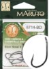Maruto Horog 8714Bd Carp Hooks Hc T.d.e.5° Barbed Forged Black Nickel 6