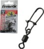 Frenetic Hengeres forgó pergető kapoccsal, Frenetic impressed rolling swivel with nice snap, 6, 10db/csomag, Fekete