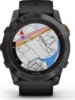 Garmin Fenix 7X Pro Solar, szürke, fekete szilikon szíjjal