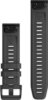 Garmin Óraszíj 22 mm palaszürke szilikon, fekete csat (QuickFit) fenix 6 solar