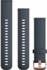 Garmin Óraszíj 20 mm gránitkék szilikon, Rose Gold csat (Quick Release)