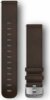 Garmin Óraszíj 20 mm sötétbarna bőr, ezüst csat (Quick Release) Vivomove HR