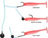 Trabucco Slurp Bait T-Shad Red Glitter 10db, plasztik műcsali
