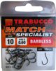 Trabucco Match Specialist szakáll nélküli horog 10, 15 db/csg
