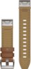Garmin Óraszíj 22 mm barna olasz bőr, ezüst csat (QuickFit) MARQ