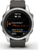 Garmin Fenix 7S Pro Solar, ezüst, grafitszürke szilikon szíjjal (ED)