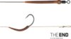 Delphin THE END Boilie rig kötött horog / 2db (20cm/25lbs/#6)
