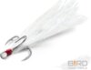Delphin B!RD Hook TRIPLE / 3db (fehér tollak #4)
