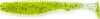 FISHUP U-Shad 3" (9pcs.), #055 - Chartreuse/Black