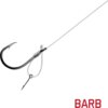 Kötött horog Delphin FLR D-rig / 6db (8cm / 0,22mm / BARB #8 / Sting7mm)