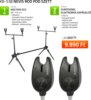 Nevis rod pod szett Carp Academy Rod Pod Eco + 2 db Carp Academy Eurosignal elektromos kapásjelző