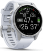 Garmin fenix 8 43mm AMOLED, ezüst, fehér szilikon szíjjal (ED)