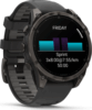 Garmin fenix 8 47mm AMOLED, sötétszürke, fekete szilikon szíjjal (ED)