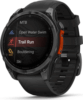Garmin fenix 8 47mm AMOLED, sötétszürke, fekete szilikon szíjjal (ED)