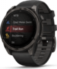 Garmin fenix 8 47mm AMOLED, sötétszürke, fekete szilikon szíjjal (ED)