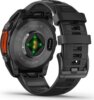 Garmin fenix 8 47mm AMOLED, sötétszürke, fekete szilikon szíjjal (ED)