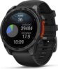 Garmin fenix 8 47mm AMOLED, sötétszürke, fekete szilikon szíjjal (ED)