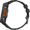 Garmin fenix 8 51mm AMOLED, sötétszürke, fekete szilikon szíjjal (ED)
