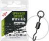 CZ Spinner Swivel gyorskapocs, #7, matt fekete, 10 db