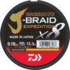 Daiwa J-Braid Expedition X8 150m, 0.13mm, smash orange