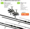 Nevis Dupla Pontyozó szett 2db 3 részes bojlis bot és 2 db nyeletőfékes orsó